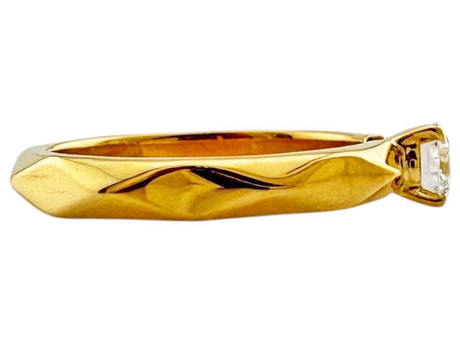 Anello solitario Boucheron Facette in oro giallo 18K D'oro - vista 6