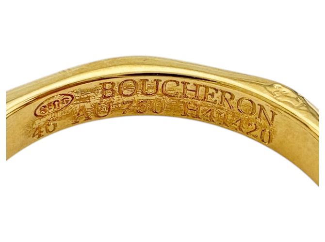 Anello solitario Boucheron Facette in oro giallo 18K D'oro - vista 7