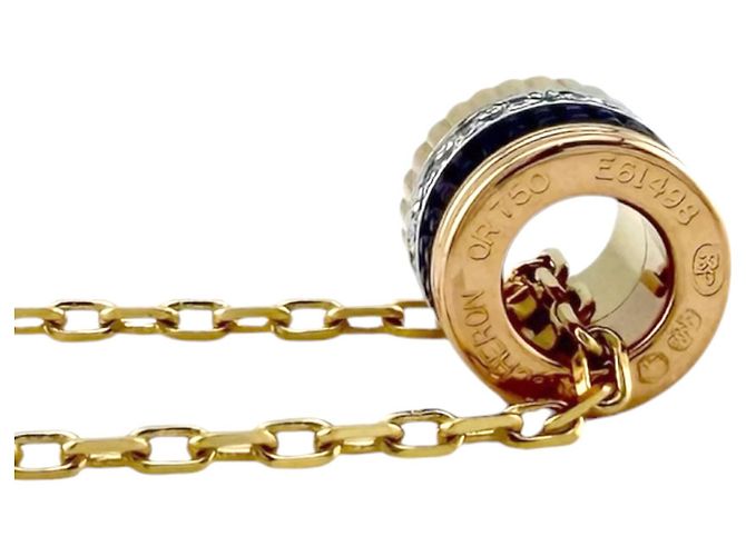 Collar Boucheron Quatre Classic Castaño Plata Dorado - vista 4