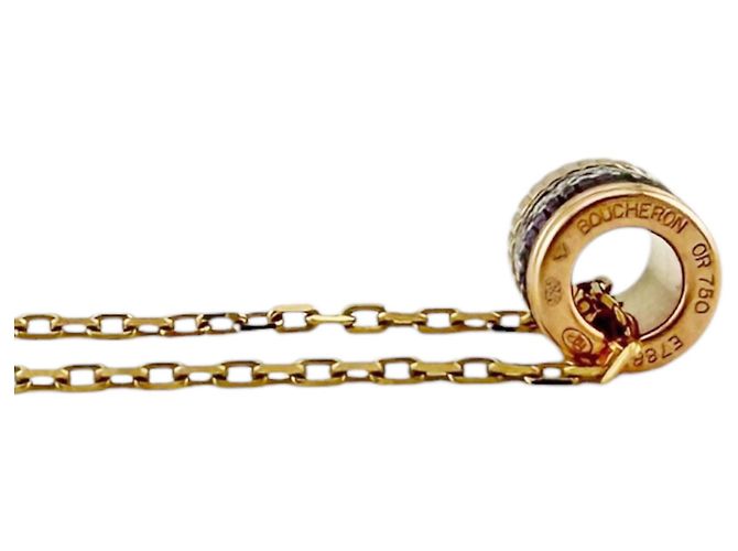 Collar Boucheron Quatre Classic Small Castaño Plata Dorado - vista 4