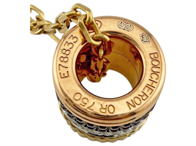 Collar Boucheron Quatre Classic Small Castaño Plata Dorado - vista 5