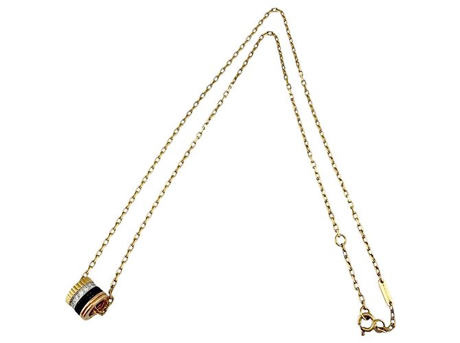 Collar Boucheron Quatre Classic Small Castaño Plata Dorado - vista 9