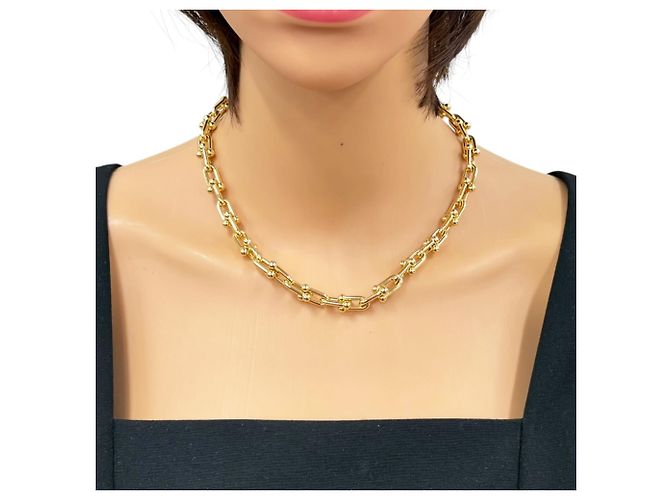 Autre Marque Collana Tiffany HardWear a maglie medie D'oro - vista 2