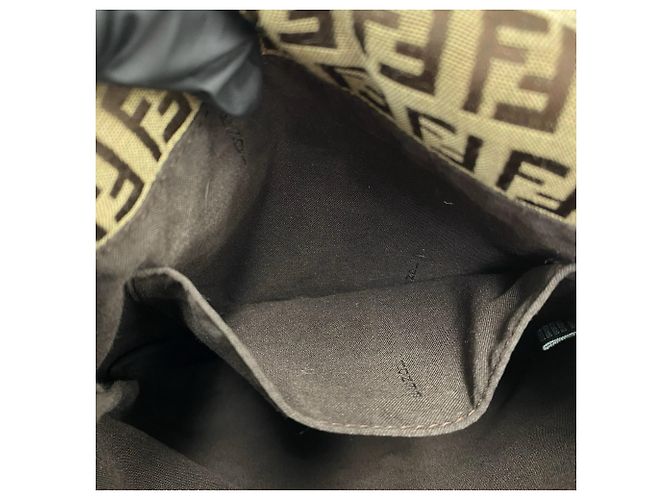 Fendi Vintage Zucchino FF Pattern Schultertasche Braun - Ansicht 10
