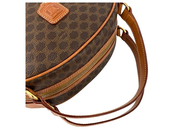 Céline Celine Vintage Macadam Blazon Pattern Triomphe Handbag Brown - view 4