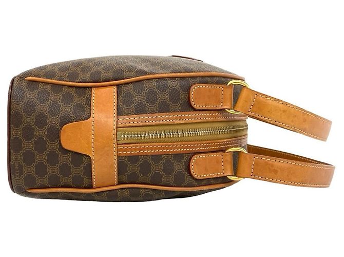 Céline Celine Vintage Macadam Blazon Pattern Triomphe Handbag Brown - view 6
