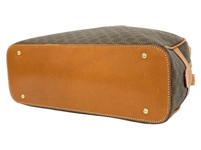 Céline Celine Vintage Macadam Blazon Pattern Triomphe Handbag Brown - view 8
