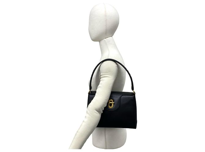 Borsa a mano vintage in pelle Gucci Nero - vista 2