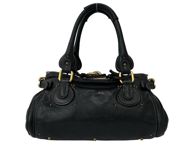 Sac à main Chloé en cuir noir - vue 3