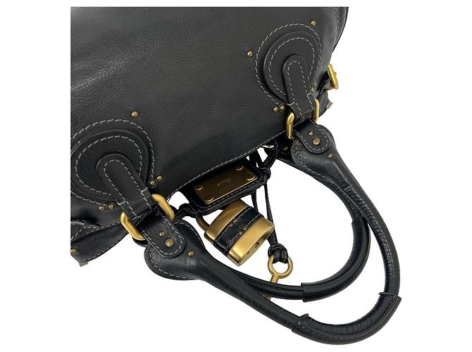 Sac à main Chloé en cuir noir - vue 4