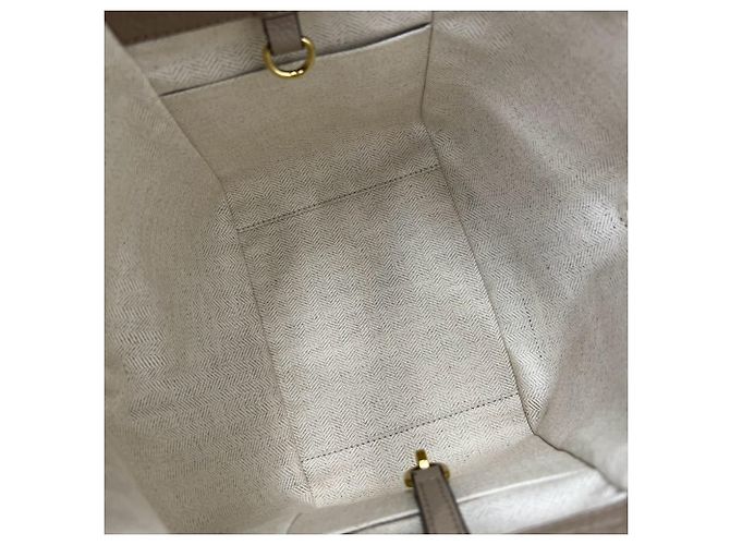Loewe Hammock Compact Anagram Logo Leder 2-Wege Schultertasche Beige - Ansicht 9
