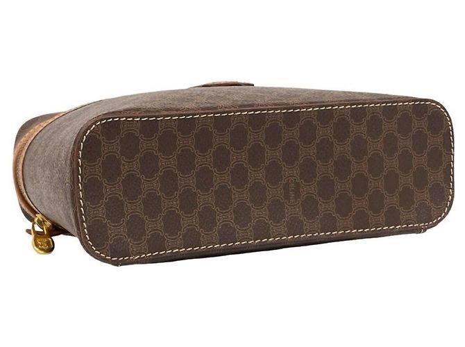 Triomphe Céline Sac Vanity CELINE Vintage Macadam Marron - vue 7