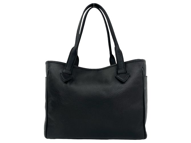 Loewe Vintage Heritage Leder-Tote-Bag mit eingraviertem Logo Schwarz - Ansicht 3