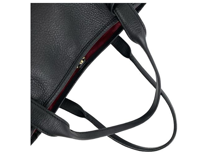 Loewe Vintage Heritage Leder-Tote-Bag mit eingraviertem Logo Schwarz - Ansicht 4