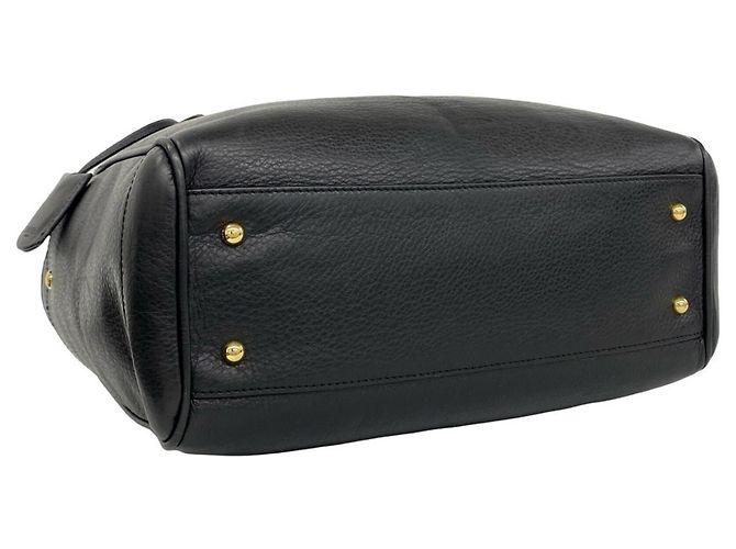 Loewe Vintage Heritage Leder-Tote-Bag mit eingraviertem Logo Schwarz - Ansicht 7