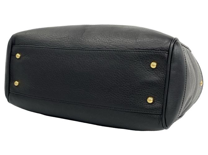 Loewe Vintage Heritage Leder-Tote-Bag mit eingraviertem Logo Schwarz - Ansicht 8