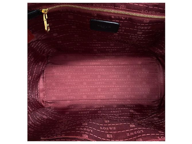 Loewe Vintage Heritage Leder-Tote-Bag mit eingraviertem Logo Schwarz - Ansicht 9