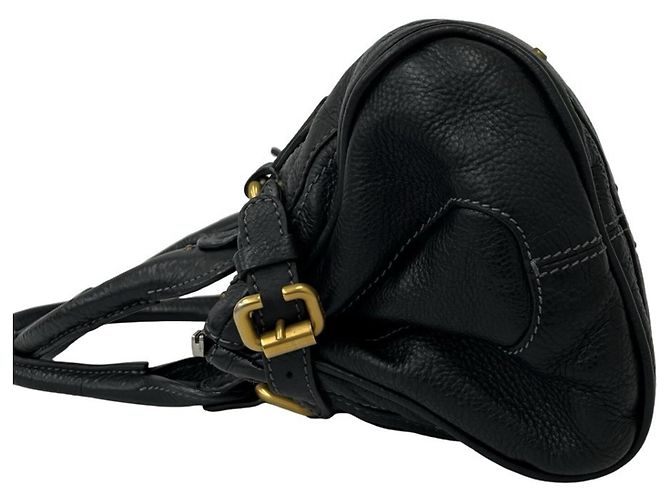 Bolso de mano de piel Chloé Paddington Logo Hardware Negro - vista 5