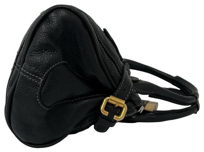 Bolso de mano de piel Chloé Paddington Logo Hardware Negro - vista 6