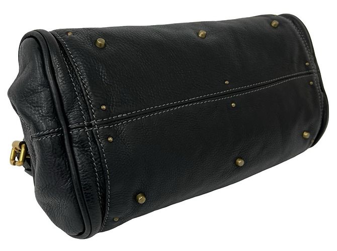 Bolso de mano de piel Chloé Paddington Logo Hardware Negro - vista 7