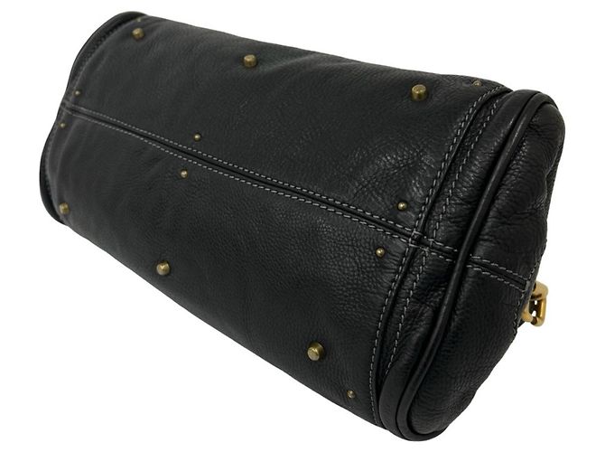 Bolso de mano de piel Chloé Paddington Logo Hardware Negro - vista 8