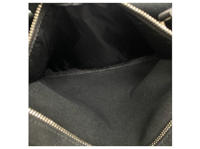 Tote Prada Triangle Logo Shopper aus Canvas und Leder Schwarz - Ansicht 10