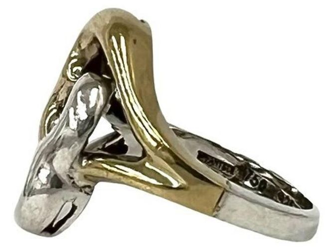 Autre Marque Anillo Tiffany Double Heart Combination Plata Dorado - vista 5