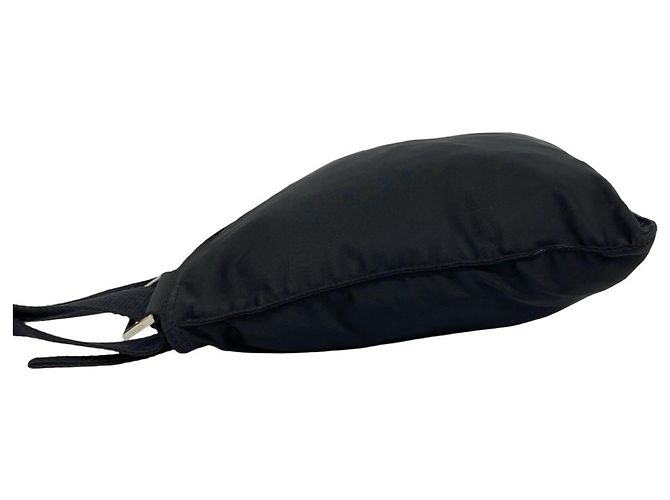 Borsa a spalla in nylon con logo Triangle Prada Nero - vista 5
