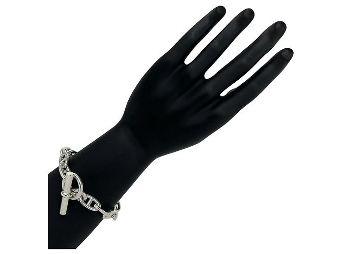 Hermès Bracciale con Charm Hermes Chaine d'Ancre GM Argento - vista 2