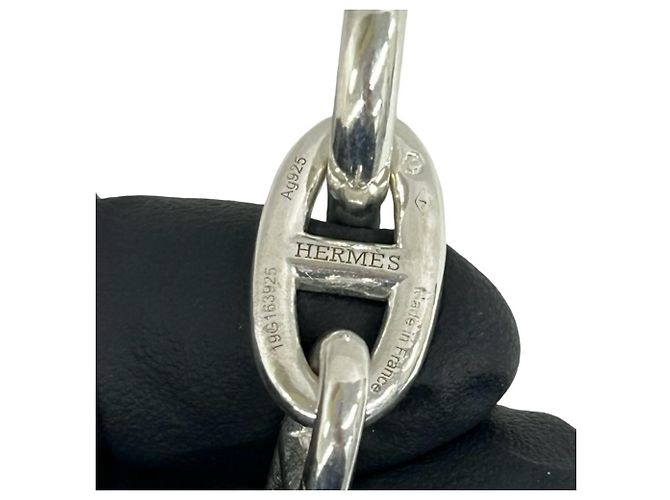 Hermès Bracciale con Charm Hermes Chaine d'Ancre GM Argento - vista 3