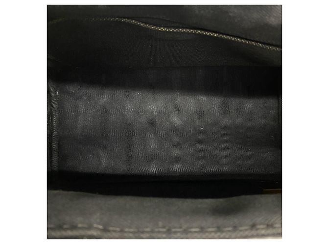 Prada Canapa Triangle Logo Hardware Canvas Tote Black - view 9