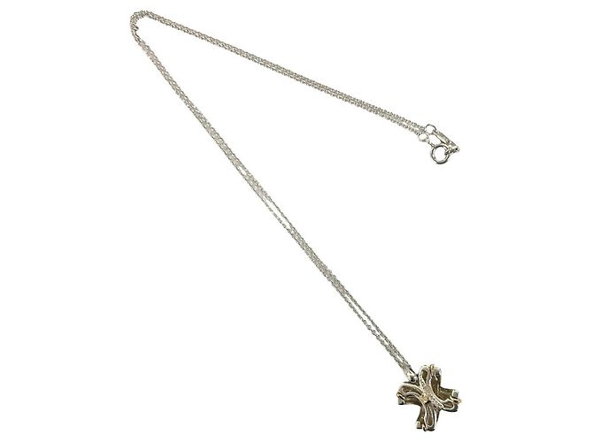 Autre Marque Collana Croce Tiffany Signature Argento D'oro - vista 6