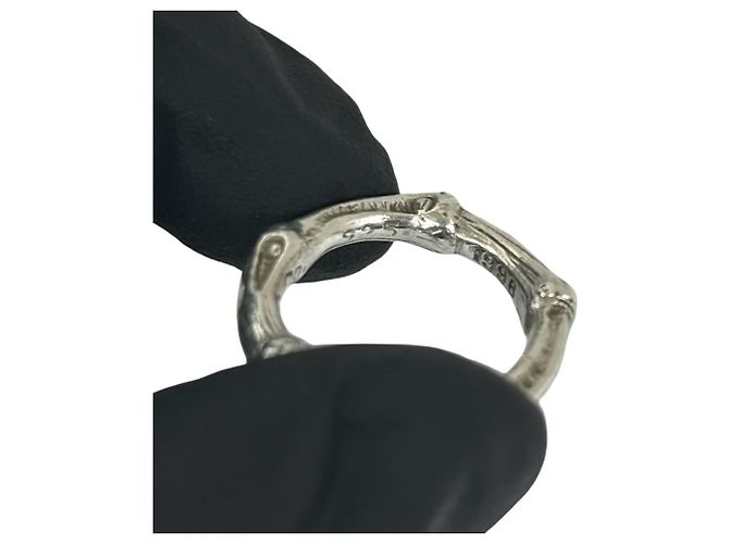 Autre Marque Anello Tiffany Vintage Bamboo Band Argento - vista 4