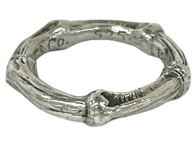 Autre Marque Anello Tiffany Vintage Bamboo Band Argento - vista 6