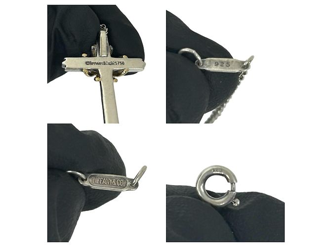 Autre Marque Collana Croce Tiffany Signature Argento D'oro - vista 3