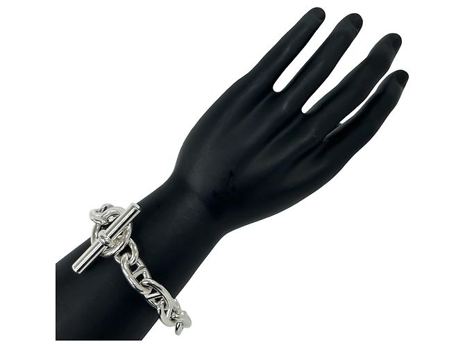 Hermès Bracciale con Charm Hermes Chaine d'Ancre TGM 13-Link Argento - vista 2