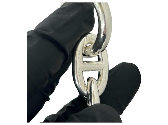 Hermès Bracciale con Charm Hermes Chaine d'Ancre TGM 13-Link Argento - vista 3