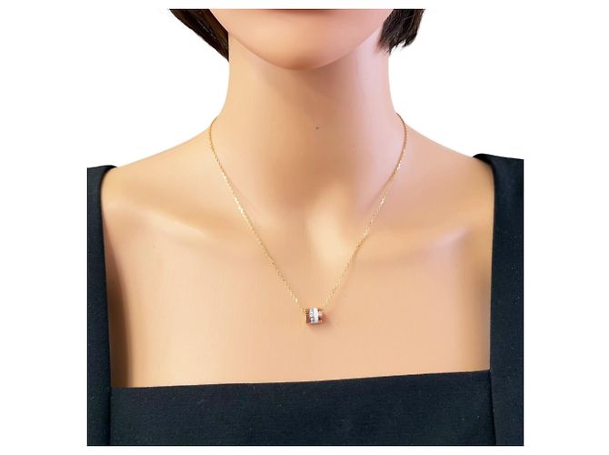 Collar Boucheron Quatre Whites Plata Dorado - vista 2