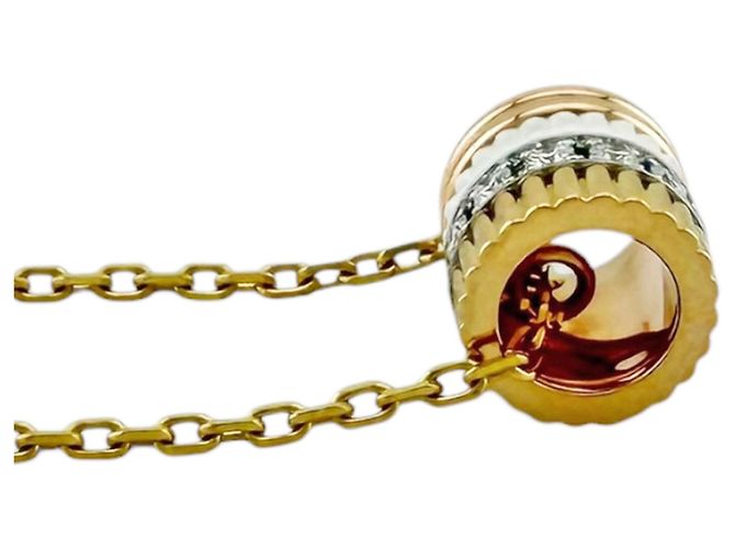 Collar Boucheron Quatre Whites Plata Dorado - vista 4