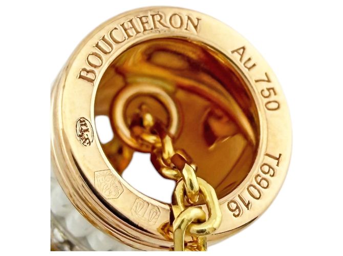 Collar Boucheron Quatre Whites Plata Dorado - vista 6