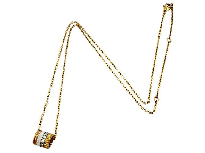 Collar Boucheron Quatre Whites Plata Dorado - vista 7