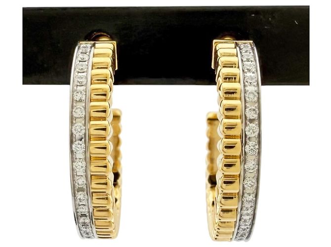 Boucheron Quatre Radiant Creolen Silber Golden - Ansicht 3