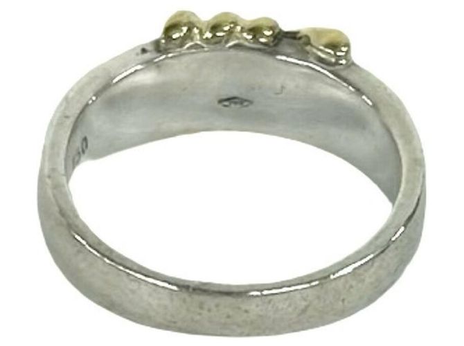 Autre Marque Tiffany Grooved Signature Ring Silber Golden - Ansicht 6