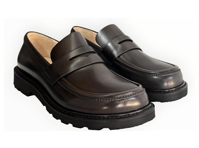 Mocassini Loewe in pelle nera con suola chunky Nero - vista 10