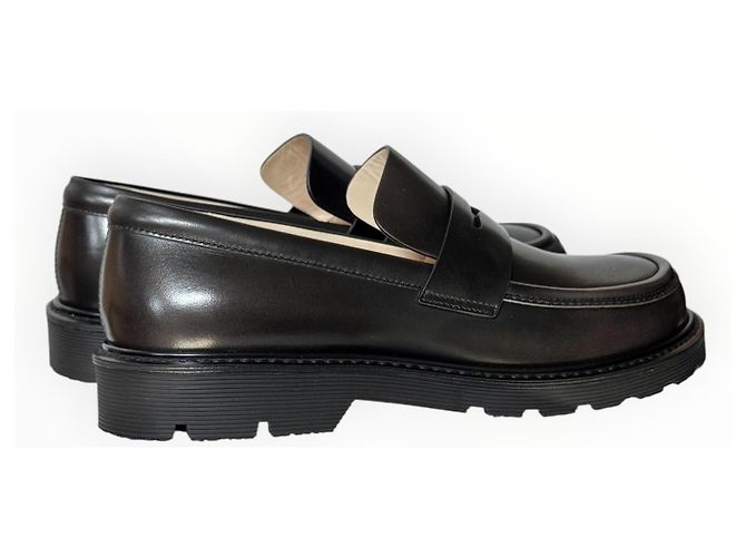 Mocassini Loewe in pelle nera con suola chunky Nero - vista 4