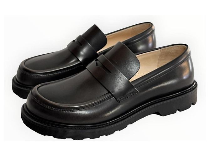 Mocassini Loewe in pelle nera con suola chunky Nero - vista 7