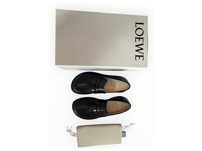 Mocassini Loewe Blaze in pelle - Mink/Black - vista 13
