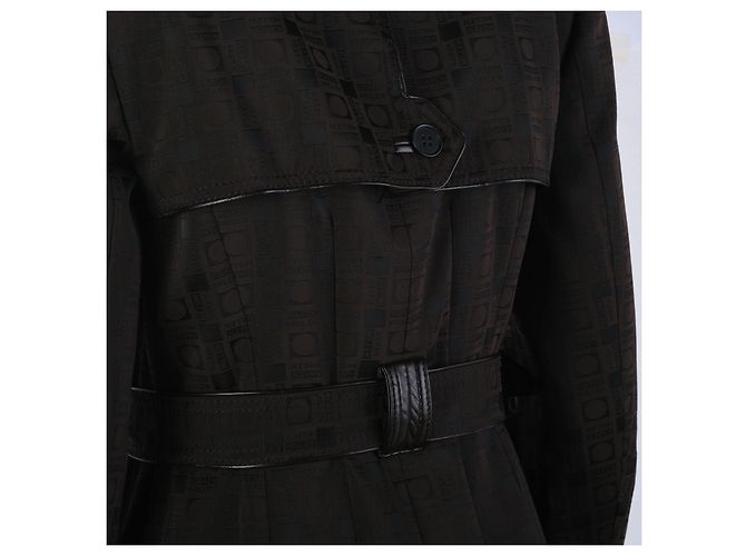 Autre Marque Gabardina con cinturón de jacquard monograma marrón Karen Millen Castaño - vista 5