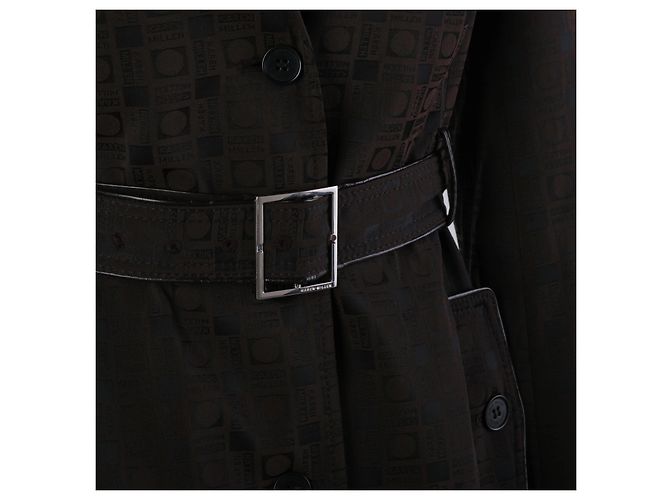 Autre Marque Gabardina con cinturón de jacquard monograma marrón Karen Millen Castaño - vista 9