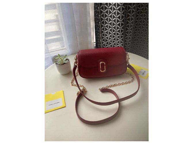 Borsa a tracolla in pelle rossa Marc Jacobs Rosso - vista 4